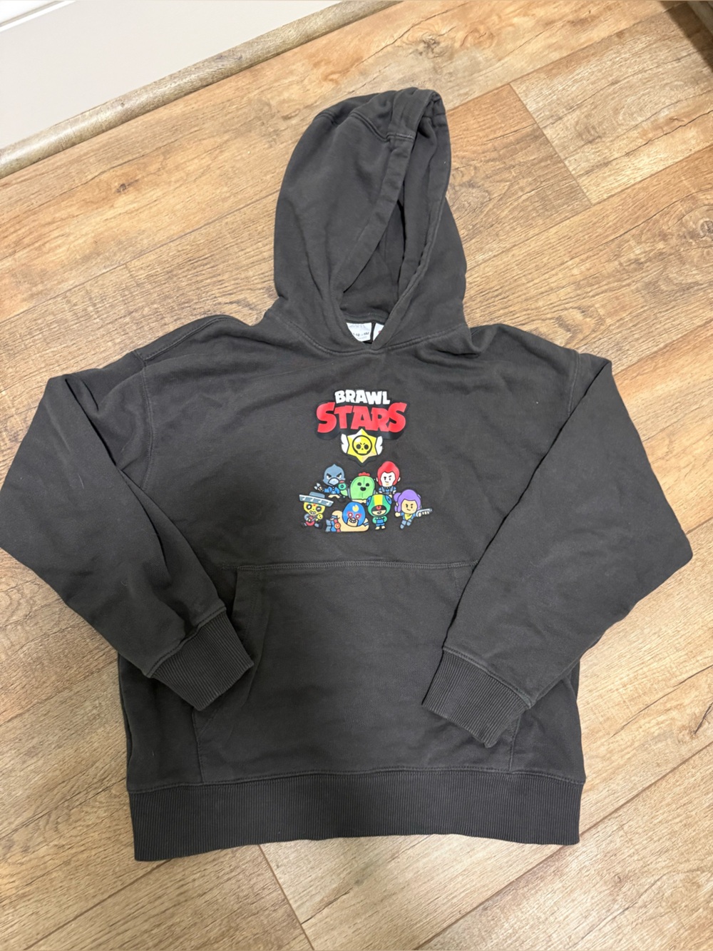 Zara Black Kids Hoodie with Colorful Brawl Stars Graphic